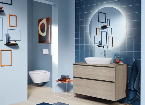 Beispielbild eines Badezimmers der Komplettbadserie D-Neo von Duravit.